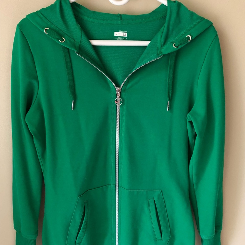 Nike Fit Dry Green Hoodie Jacket ~ Size Medium